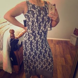 Black and white maxi dress